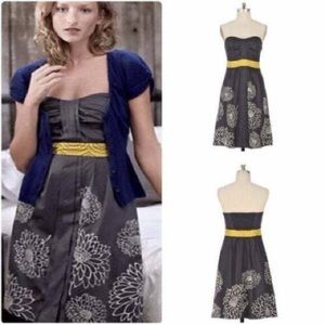 Anthropologie Floreat Embroidered Natural Sunlight Dress